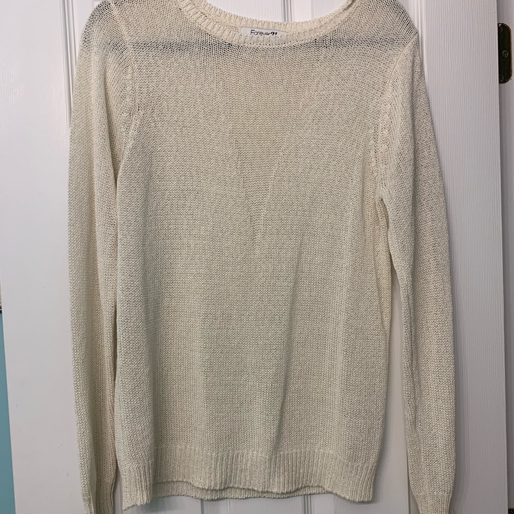 Cream forever 21 sweater